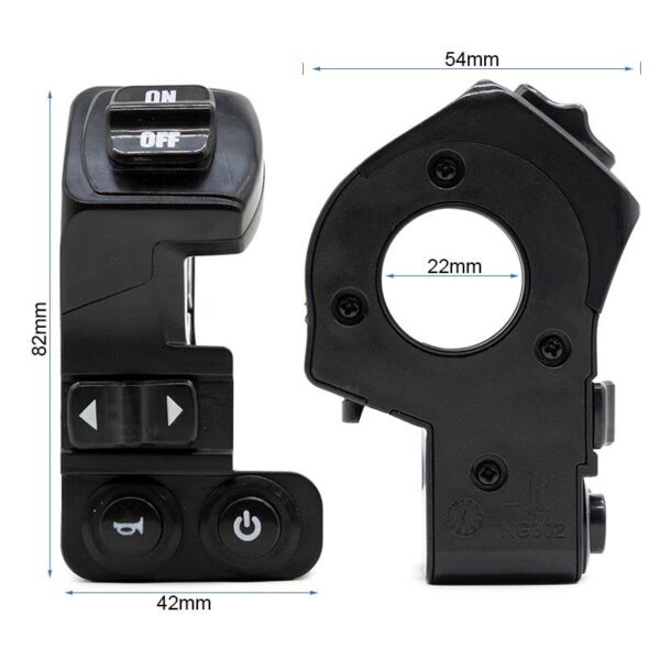 Commodo Kukirin G2 Pro — vue du connecteur étanche Commodo Kukirin G2 Pro — vue du connecteur étanche