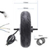 Roue motrice 500 W de profil avec ses connecteurs et son câble de 90 cm Roue motrice 500 W de profil avec ses connecteurs et son câble de 90 cm
