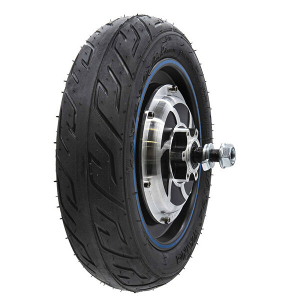 Roue motrice 500 W vue de trois quarts, jante aluminium et pneu route Roue motrice 500 W vue de trois quarts, jante aluminium et pneu route