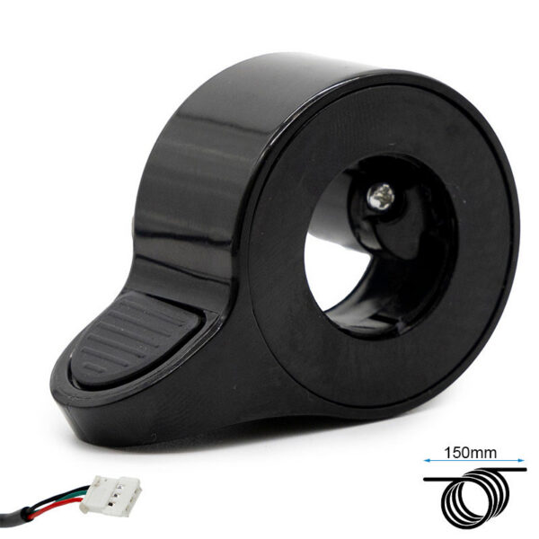 Accélérateur au pouce Wispeed T850 noir — vue d'ensemble avec câble et connecteur