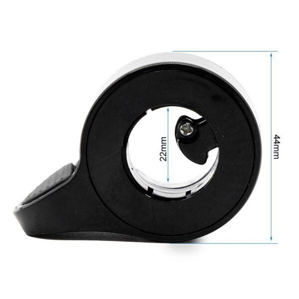 Accélérateur au pouce Wispeed T850 noir — vue latérale du boîtier et du levier