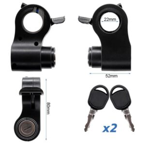 Accélérateur avec contacteur à clé Kukirin G2 Pro 2024 — collier 22 mm, deux clés fournies