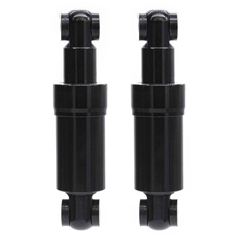 Amortisseur arrière 110 mm noir — les deux amortisseurs de la paire, debout côte à côte