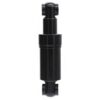 Amortisseur arrière 110 mm noir — vue de face, bague intermédiaire et œillets alignés Amortisseur arrière 110 mm noir — vue de face, bague intermédiaire et œillets alignés