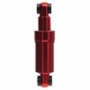 Amortisseur arrière 110 mm rouge — vue de face, bague intermédiaire et œillets alignés Amortisseur arrière 110 mm rouge — vue de face, bague intermédiaire et œillets alignés