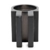 Bague de serrage de colonne Wispeed T850 / T855 — vue de face, les oreilles de la platine et la fente de serrage centrale Bague de serrage de colonne Wispeed T850 / T855 — vue de face, les oreilles de la platine et la fente de serrage centrale