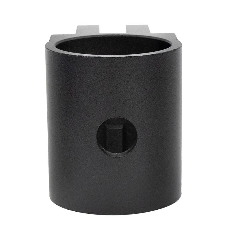 Bague de serrage de colonne Wispeed T850 / T855 — le trou rond du flanc et les deux encoches en haut du fourreau
