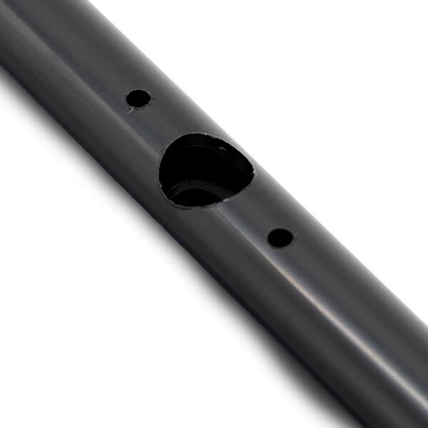 Barre de guidon Wispeed T850 / T855 — détail du trou oblong et des deux petits perçages Barre de guidon Wispeed T850 / T855 — détail du trou oblong et des deux petits perçages