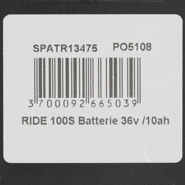 Étiquette d'identification du pack : batterie 36 V 10 Ah pour Ride 100S