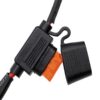 Porte-fusible de la batterie bimoteur ouvert, fusible remplaçable