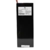 Batterie Kukirin G2 Pro 2024 vue sur la tranche, étiquette et témoin d'humidité visibles