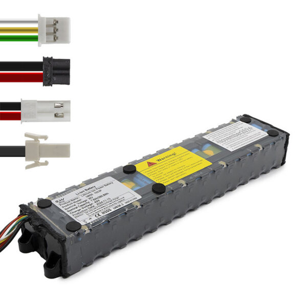 Batterie 36 V pour Xiaomi M365 et sa connectique, pack scellé et étiquette de sécurité Batterie 36 V pour Xiaomi M365 et sa connectique, pack scellé et étiquette de sécurité