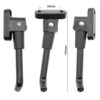 Cotes de la béquille Kukirin G2 Pro 2024 : entraxe de 38 mm entre les trous, 140 mm de hauteur totale