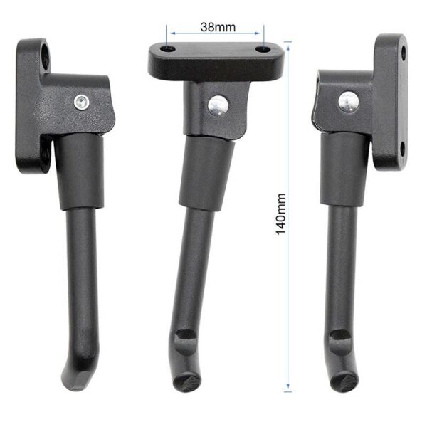 Cotes de la béquille Kukirin G2 Pro 2024 : entraxe de 38 mm entre les trous, 140 mm de hauteur totale