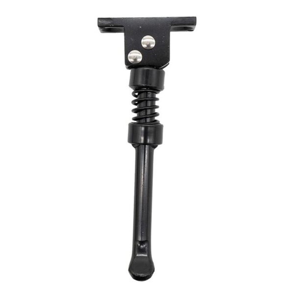 Béquille Wispeed T850 / T855 — vue de face, platine en T à deux trous, ressort de rappel et pied ovale strié Béquille Wispeed T850 / T855 — vue de face, platine en T à deux trous, ressort de rappel et pied ovale strié