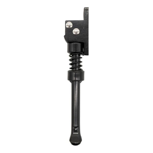 Béquille Wispeed T850 / T855 — vue de trois quarts, coude de la platine et bague de pivot Béquille Wispeed T850 / T855 — vue de trois quarts, coude de la platine et bague de pivot