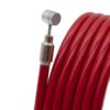 Câble de frein à gaine rouge enroulé, embout cylindrique en tête