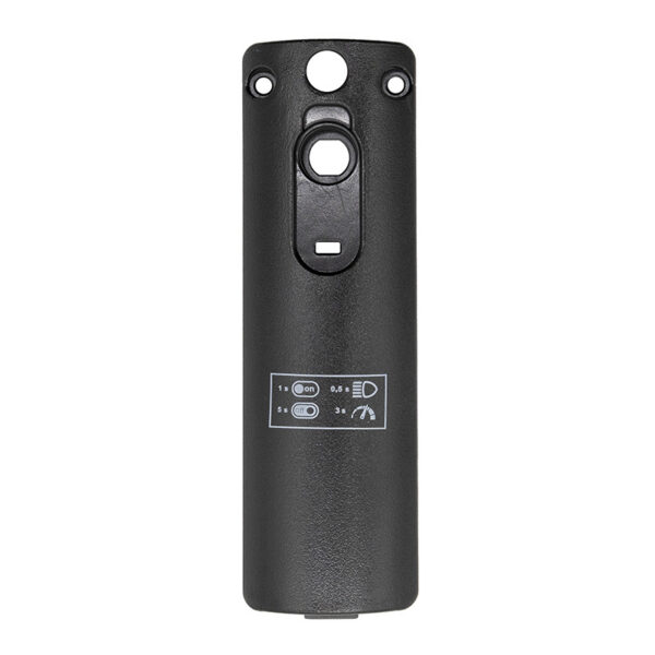 Cache arrière de colonne Wispeed T850 / T855 — vue de face, deux trous de vis, ouverture du bouton d'alimentation et logement du port de charge