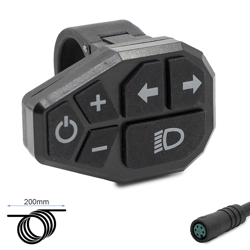 Commodo Ecoxtrem M41 Tank de trois quarts, avec son câble de 200 mm et son connecteur étanche à six broches