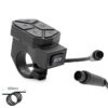 Commodo iScooter iX3 / iX4 — platine à cinq touches, collier de guidon et câble à connecteur étanche Commodo iScooter iX3 / iX4 — platine à cinq touches, collier de guidon et câble à connecteur étanche