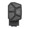 Commodo iScooter iX3 / iX4 — les cinq touches vues de dessus : phare, klaxon, marche/arrêt, S et M Commodo iScooter iX3 / iX4 — les cinq touches vues de dessus : phare, klaxon, marche/arrêt, S et M