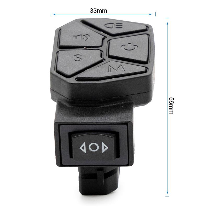 Commodo iScooter iX3 / iX4 — platine de 33 sur 56 mm et inverseur de clignotants à trois positions