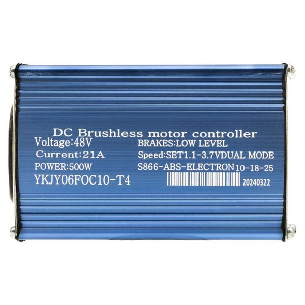 Étiquette du contrôleur 48 V 21 A : 500 W, écran S866, code de bridage 10-18-25 Étiquette du contrôleur 48 V 21 A : 500 W, écran S866, code de bridage 10-18-25