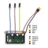 Contrôleur Ninebot Max G30 vu de dessus : repérage des trois phases moteur et des deux fils de batterie Contrôleur Ninebot Max G30 vu de dessus : repérage des trois phases moteur et des deux fils de batterie