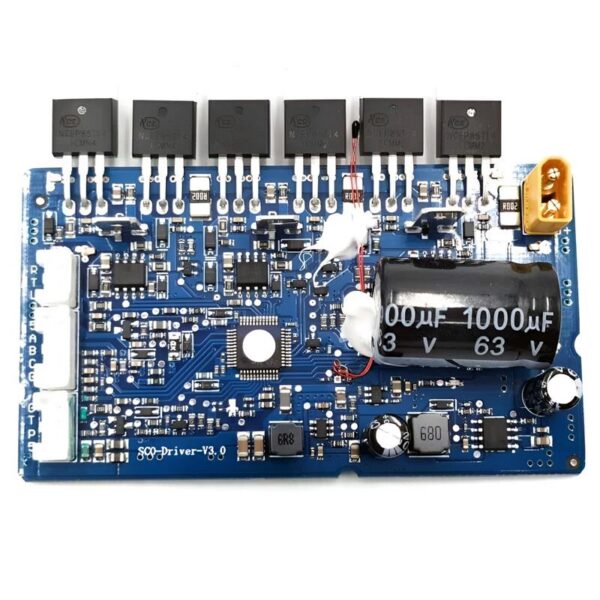 Carte nue du contrôleur Xiaomi M365, six transistors de puissance NCEP85T14 alignés sur le bord Carte nue du contrôleur Xiaomi M365, six transistors de puissance NCEP85T14 alignés sur le bord