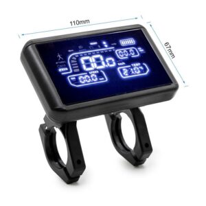 Écran LCD UrbanGlide E-Cross et Ride 100XS — dalle 110 × 67 mm, colliers de 31 mm