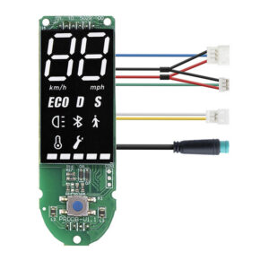 Écran Ninebot Max G30 — tableau de bord Bluetooth, bouton d'allumage et faisceau serti