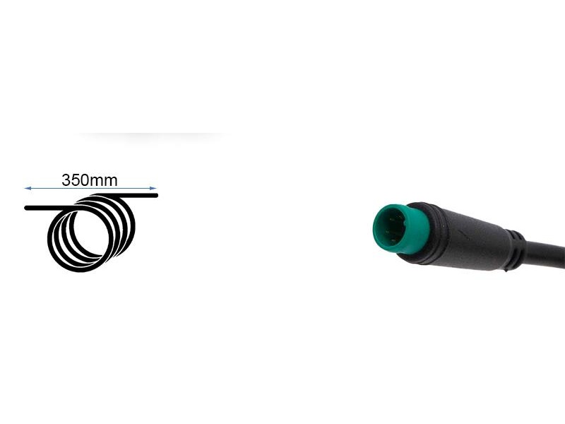 Câble de 350 mm et connecteur rond étanche à cinq broches de l'écran