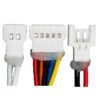 Écran Wispeed T855 — gros plan des trois connecteurs 3, 2 et 5 broches Écran Wispeed T855 — gros plan des trois connecteurs 3, 2 et 5 broches