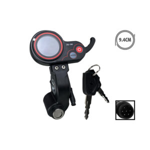 Écran ZQ-100 avec contacteur à clé — connecteur mini B 6 broches étanche