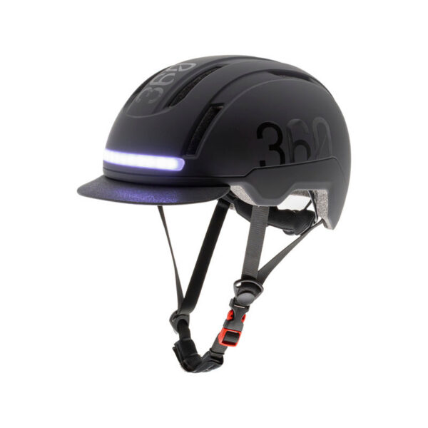 Casque COVEX Urban noir, bandeau lumineux avant allumé