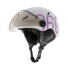 Casque GLOOB Urbain violet, visière baissée, vue de profil