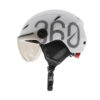 Casque GLOOB Urbain gris, visière relevée contre la coque