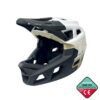 Casque intégral INTEGRA Sport blanc et vert militaire, vue de profil Casque intégral INTEGRA Sport blanc et vert militaire, vue de profil