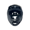 Casque intégral INTEGRA Sport noir, vue de face avec la mentonnière Casque intégral INTEGRA Sport noir, vue de face avec la mentonnière