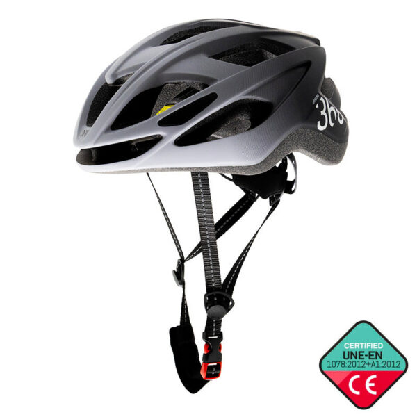 Casque ZYCLON Sport gris et noir, vue de trois quarts