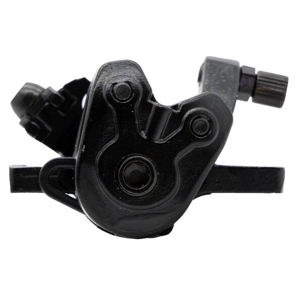 Étrier de frein Wispeed T850 — vue de face du corps noir, du bras de commande et de sa molette de réglage