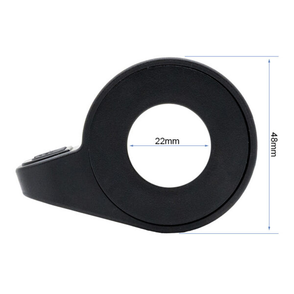 Gâchette d'accélérateur Ecoxtrem M41 Tank vue de dessus : alésage de 22 mm et hauteur de 48 mm cotés