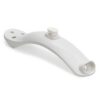 Garde-boue arrière blanc pour Xiaomi M365 vu de trois quarts, pattes de fixation à trois trous Garde-boue arrière blanc pour Xiaomi M365 vu de trois quarts, pattes de fixation à trois trous