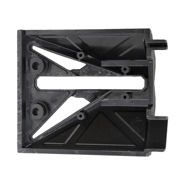 Dos de la garniture avant droite Ecoxtrem M41 Tank : nervures, bossages de vis et languettes Dos de la garniture avant droite Ecoxtrem M41 Tank : nervures, bossages de vis et languettes