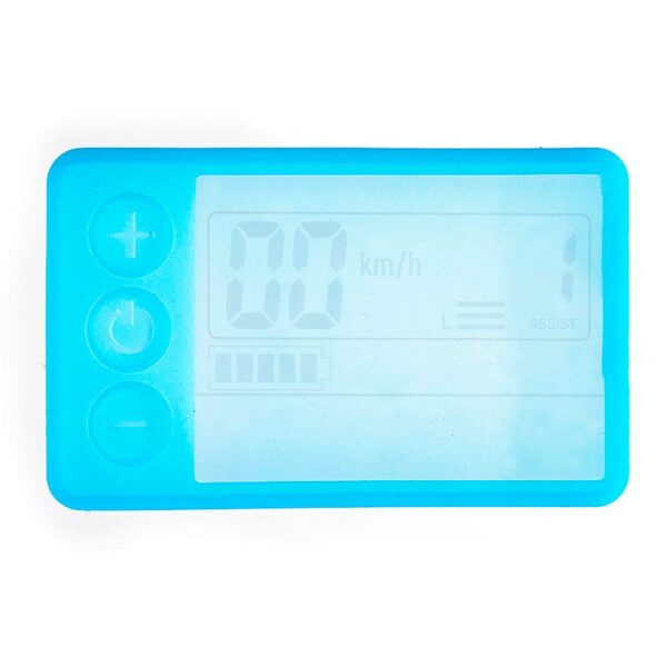 Housse de protection en silicone bleu translucide pour écran de trottinette S866