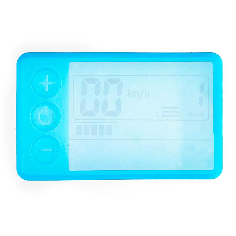Housse de protection en silicone bleu translucide pour écran de trottinette S866