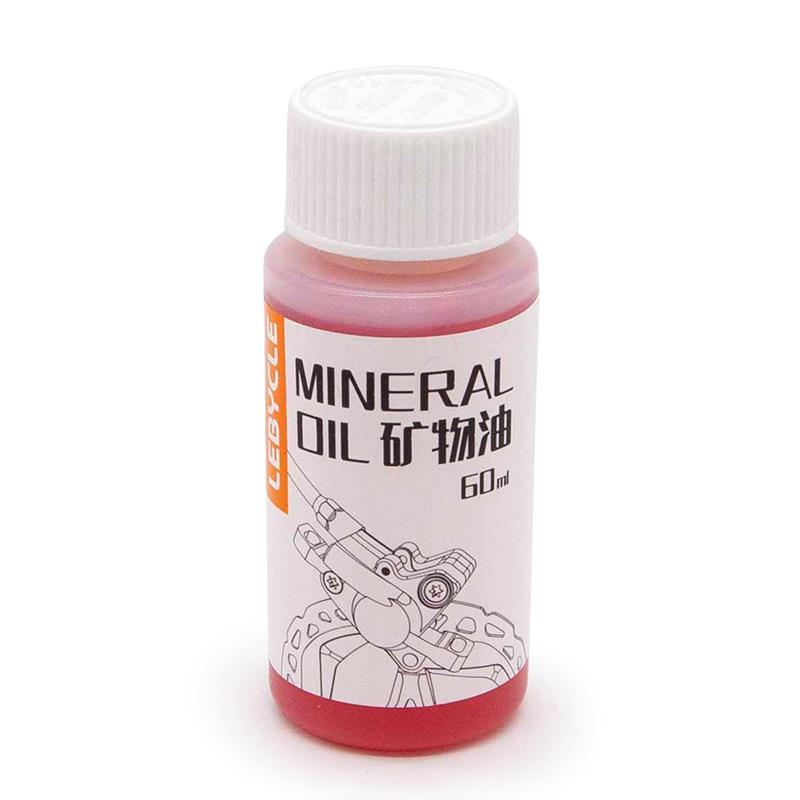 Flacon de 60 ml d'huile minérale rouge pour frein hydraulique, bouchon fermé