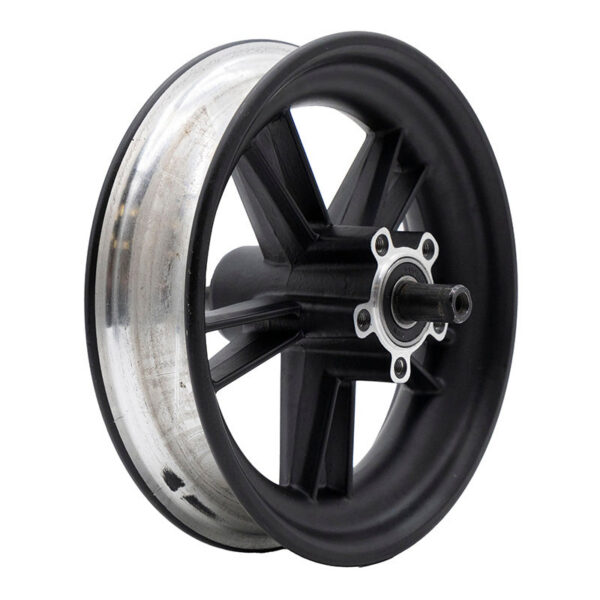 Jante arrière Wispeed T850 T855 8,5 pouces — vue de trois quarts de la jante en alliage d'aluminium noir Jante arrière Wispeed T850 T855 8,5 pouces — vue de trois quarts de la jante en alliage d'aluminium noir