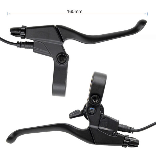 Levier de frein Ecoxtrem M41 Tank coté à 165 mm, vu de dessus et de profil Levier de frein Ecoxtrem M41 Tank coté à 165 mm, vu de dessus et de profil