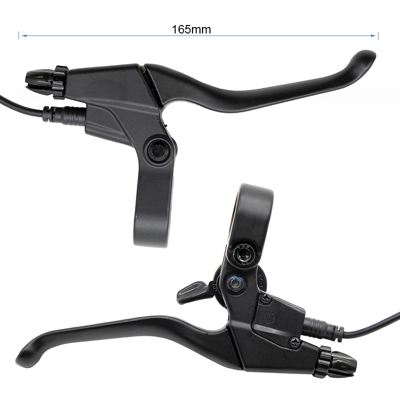 Levier de frein Ecoxtrem M41 Tank coté à 165 mm, vu de dessus et de profil